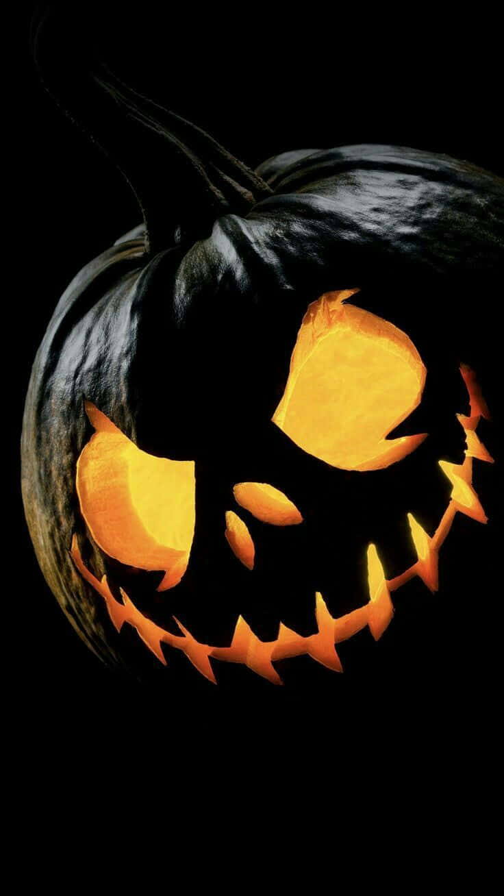 Dark Carved Pumpkin Evil Smile Wallpaper