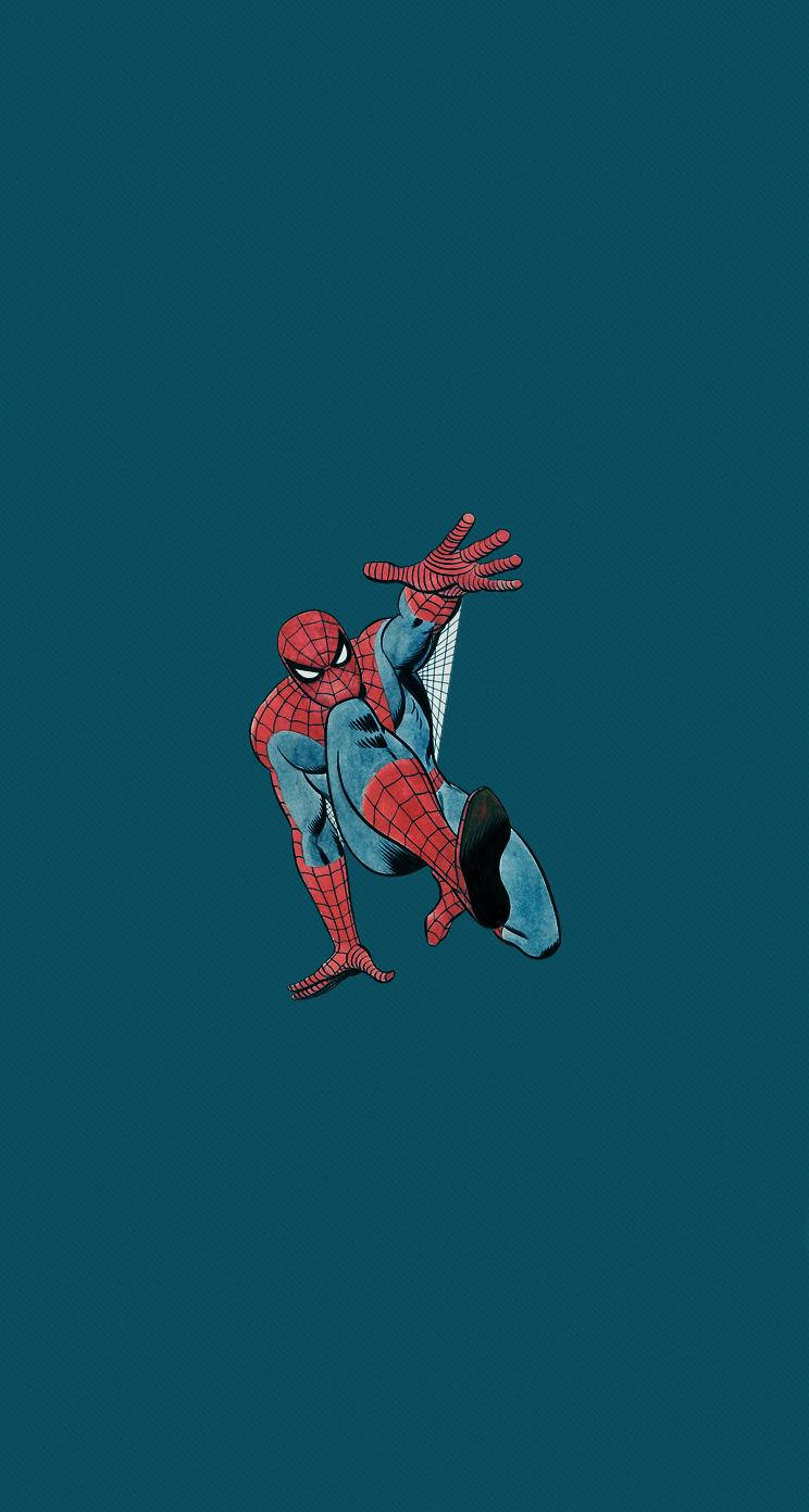 Dark Cerulean Spider Man Iphone Wallpaper