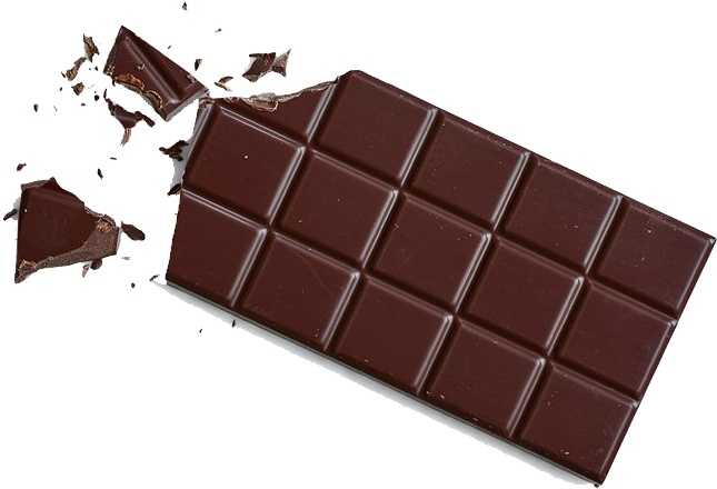 Dark Chocolate Bar Broken Piece PNG