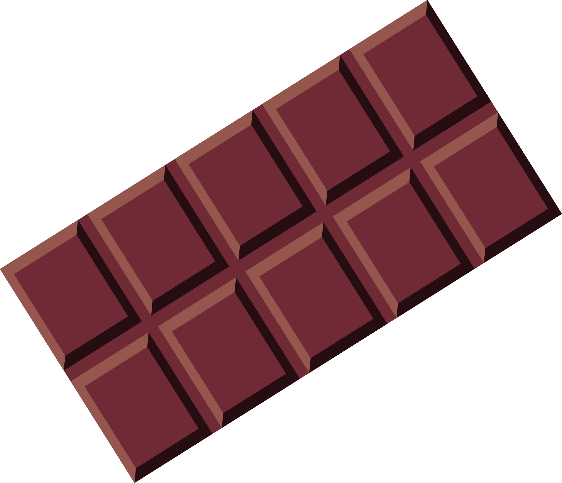 Dark Chocolate Bar Isolated PNG