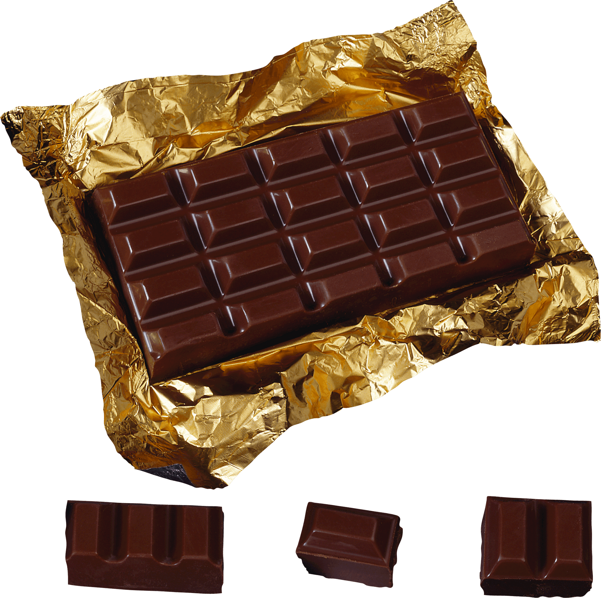 Dark Chocolate Barin Golden Wrapping PNG