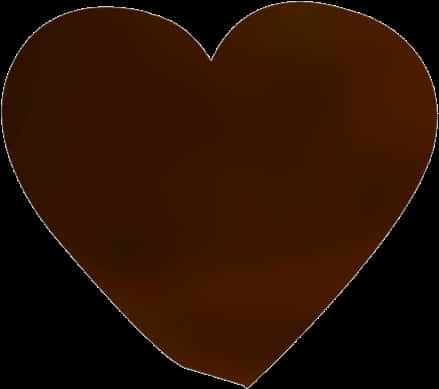 Dark Chocolate Heart Shape PNG