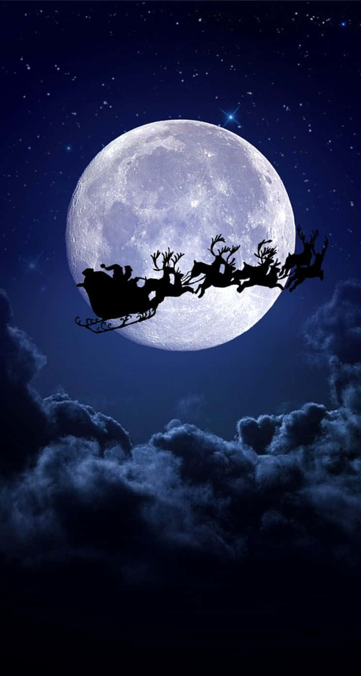 Dark and Festive Christmas Scene Wallpaper