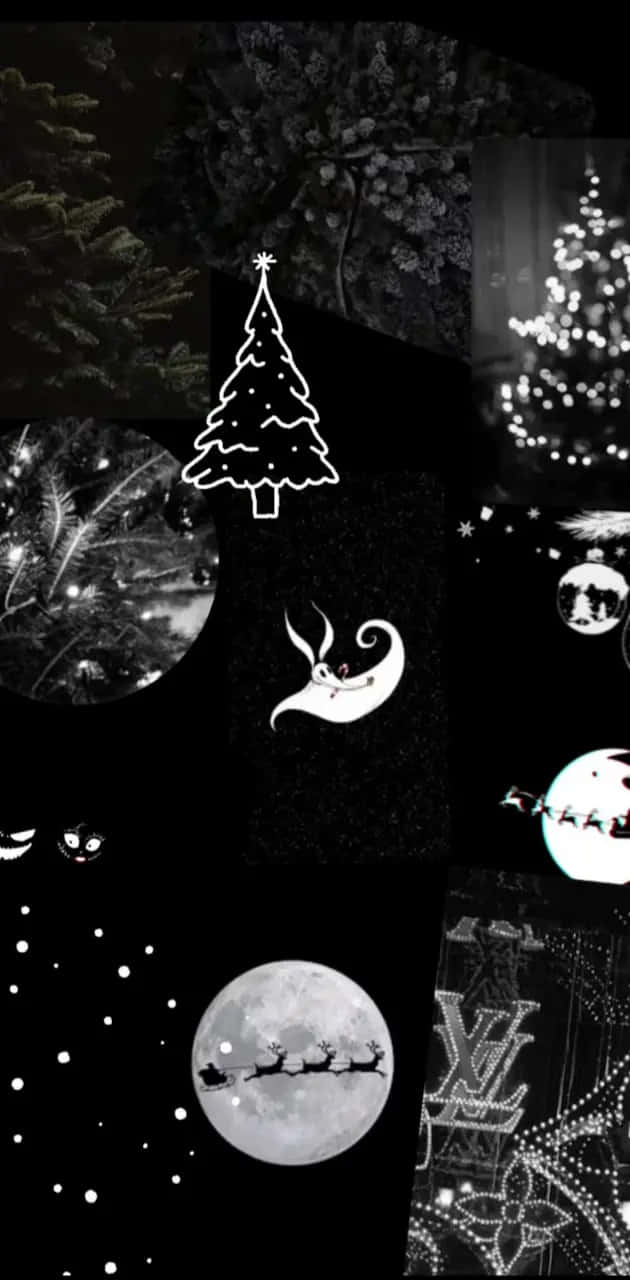 Dark_ Christmas_ Collage_ Aesthetic.jpg Wallpaper