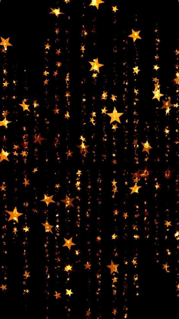 Dark Christmas Star Shower Wallpaper