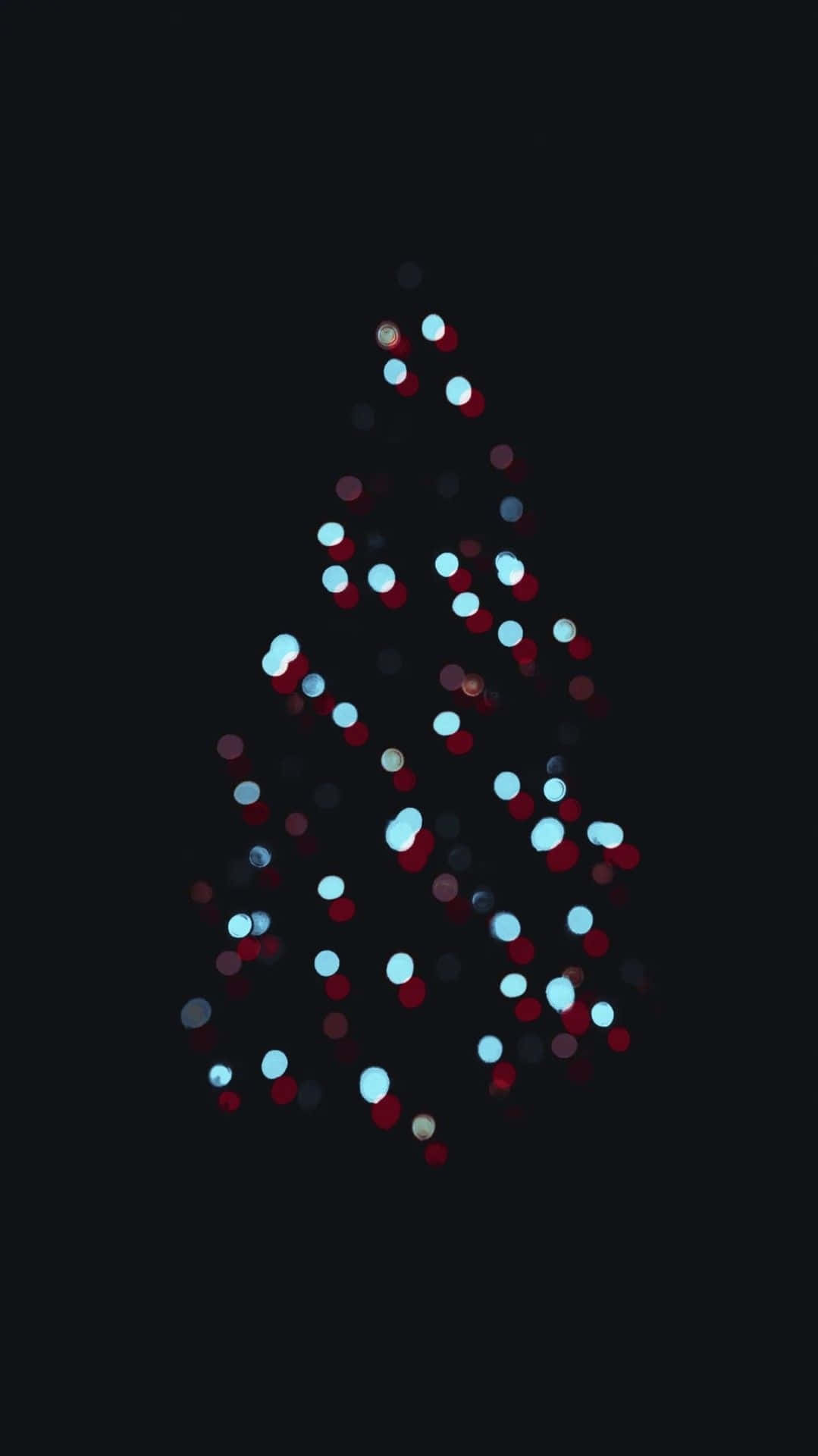 Dark Christmas Tree Bokeh Lights Wallpaper