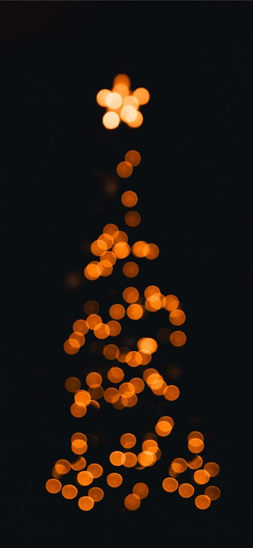 Dark Christmas Tree Bokeh Lights Wallpaper