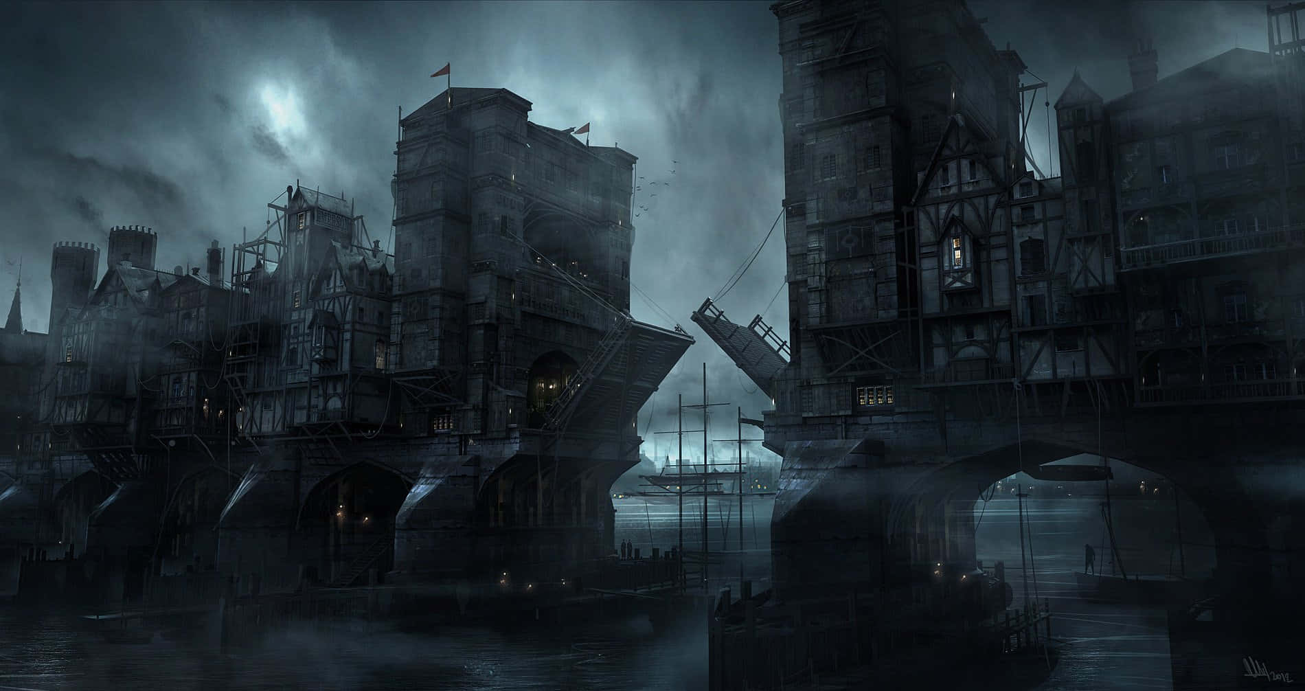 A Dark City With A Castle On It