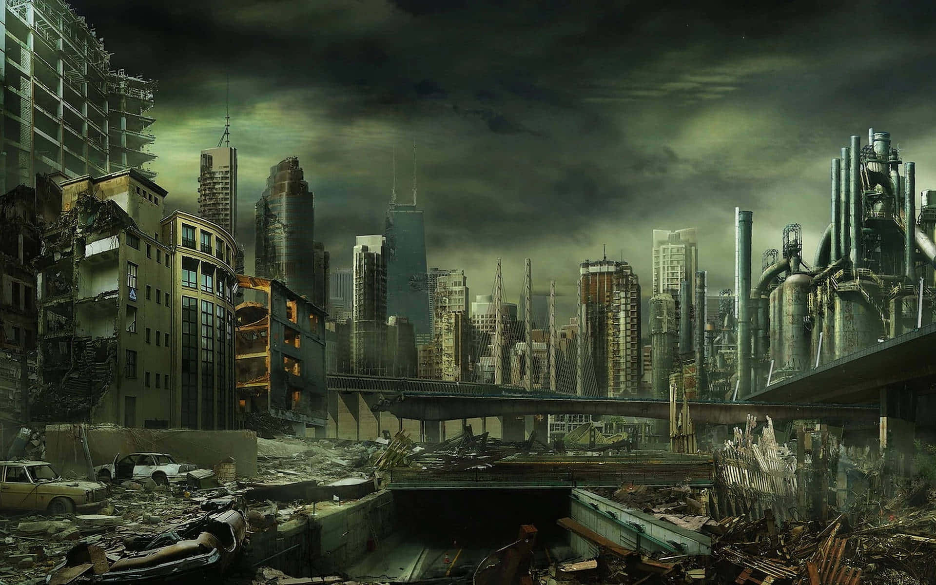 Futuristic dystopian metropolis - Dark City
