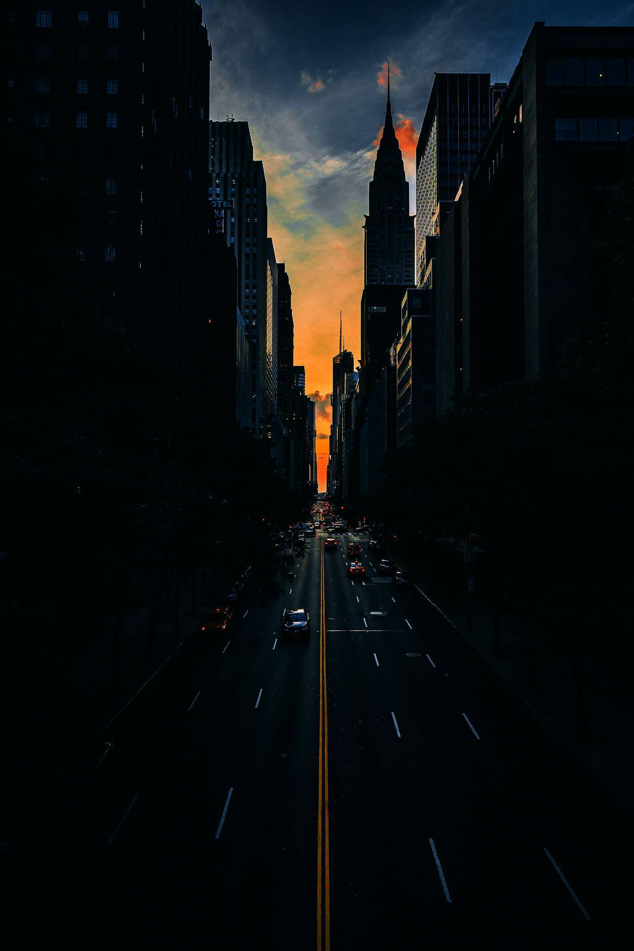 Dark City Road Photography Wallpaper