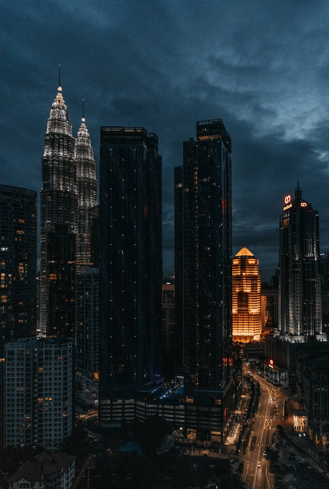 Dark City Skyscrapers Wallpaper
