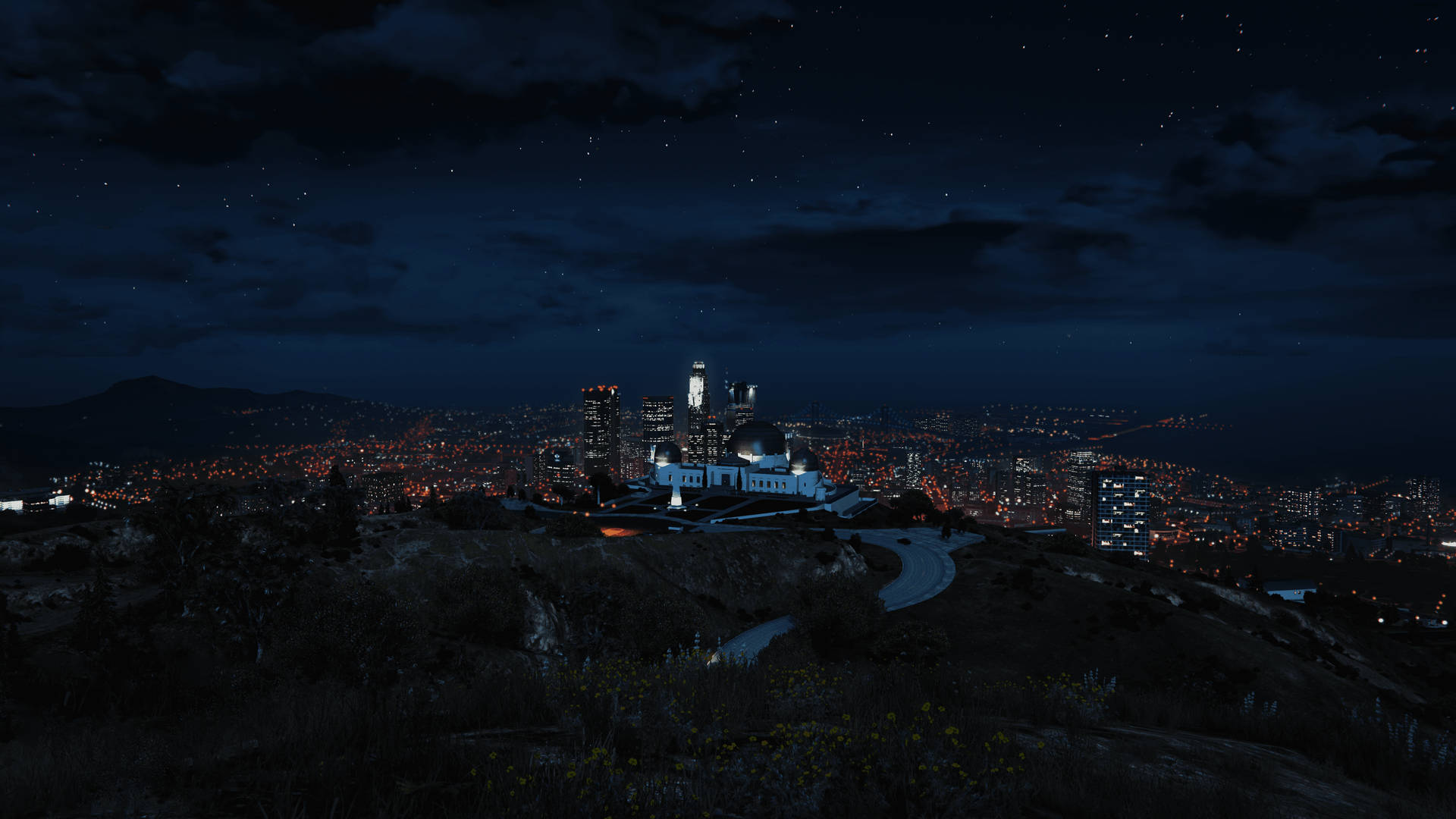 Dark City View Wallpaper