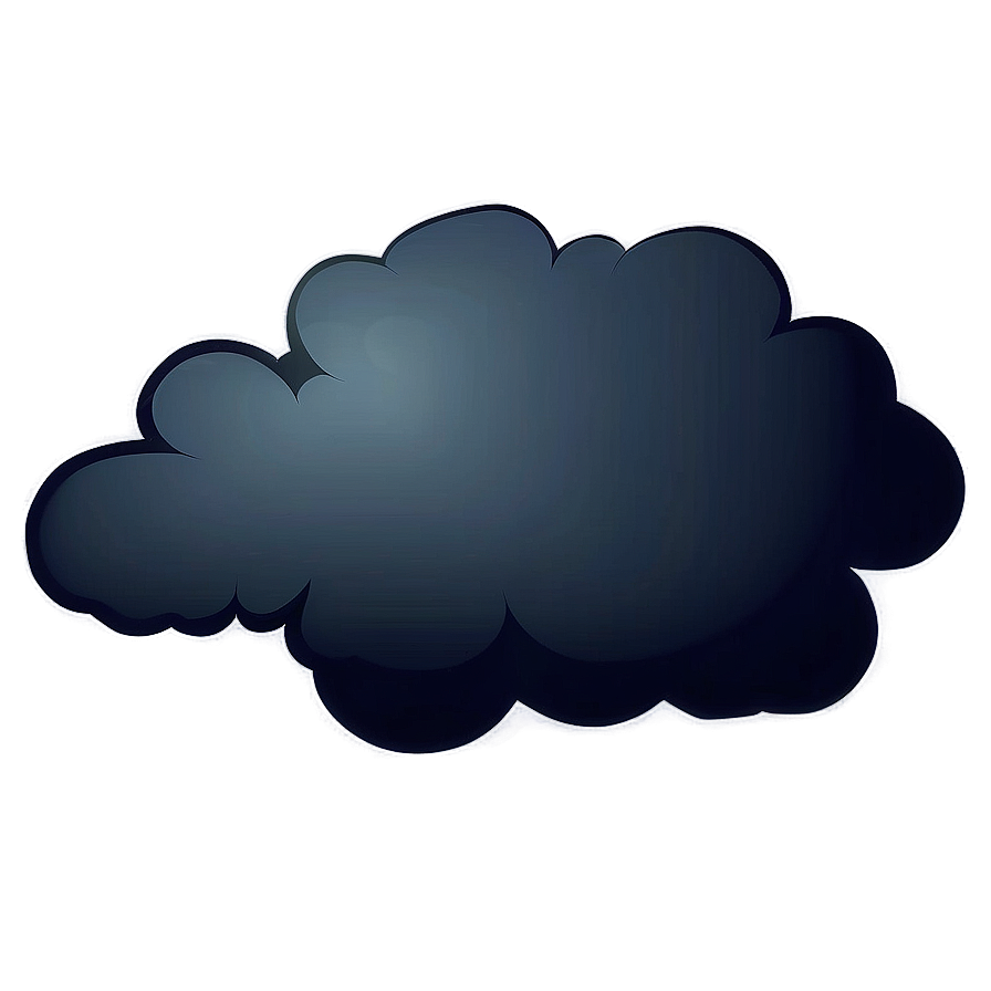 Dark Cloud Vector Silhouette Png 06262024 PNG