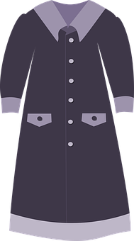Dark Coat Vector Illustration PNG