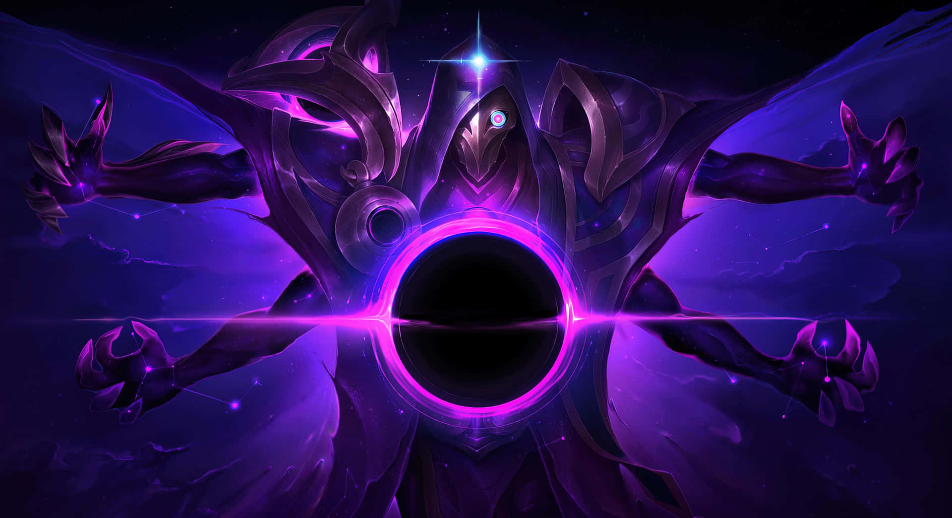 Dark Cosmic Jhin Artwork Wallpaper