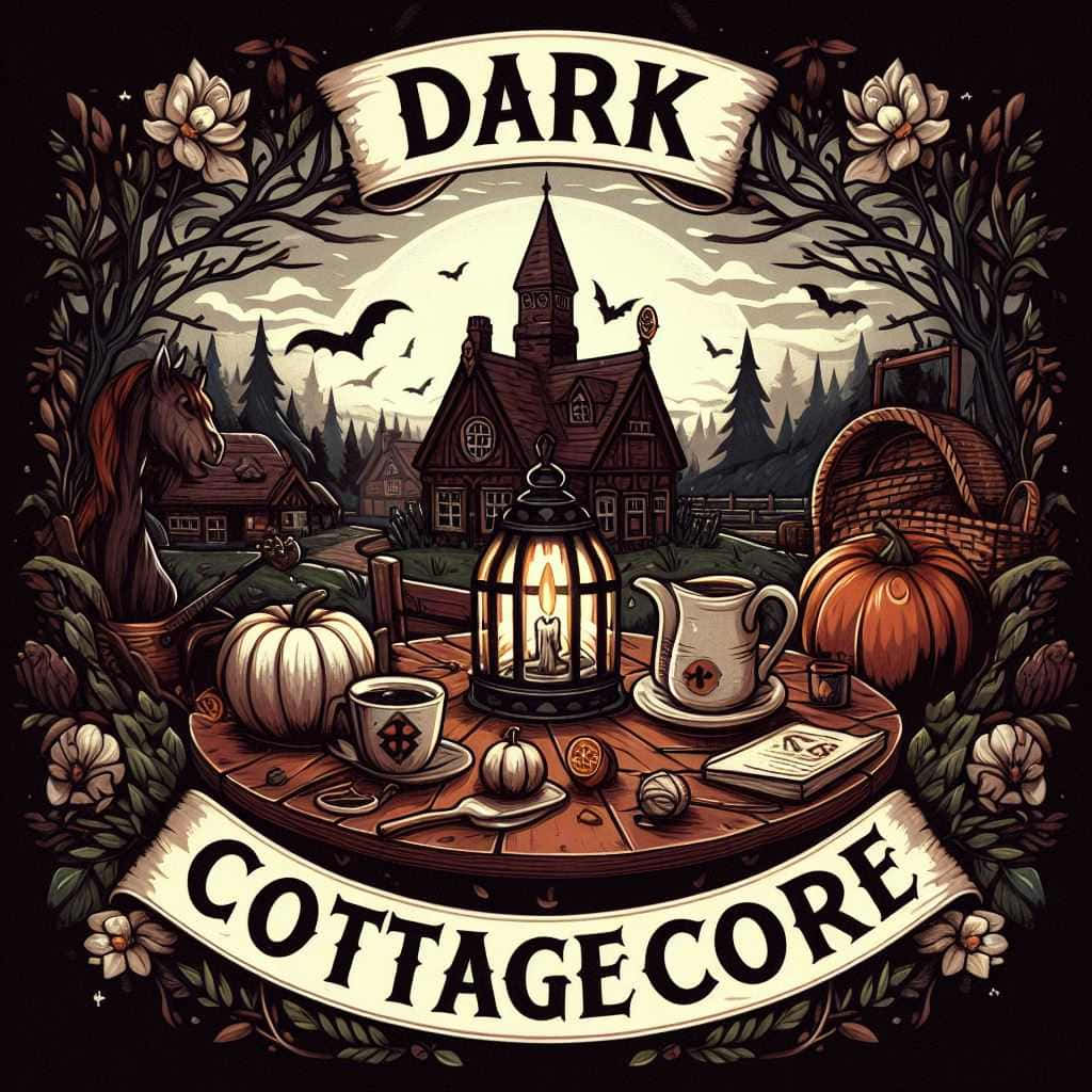 Dark Cottagecore Aesthetic Artwork Wallpaper