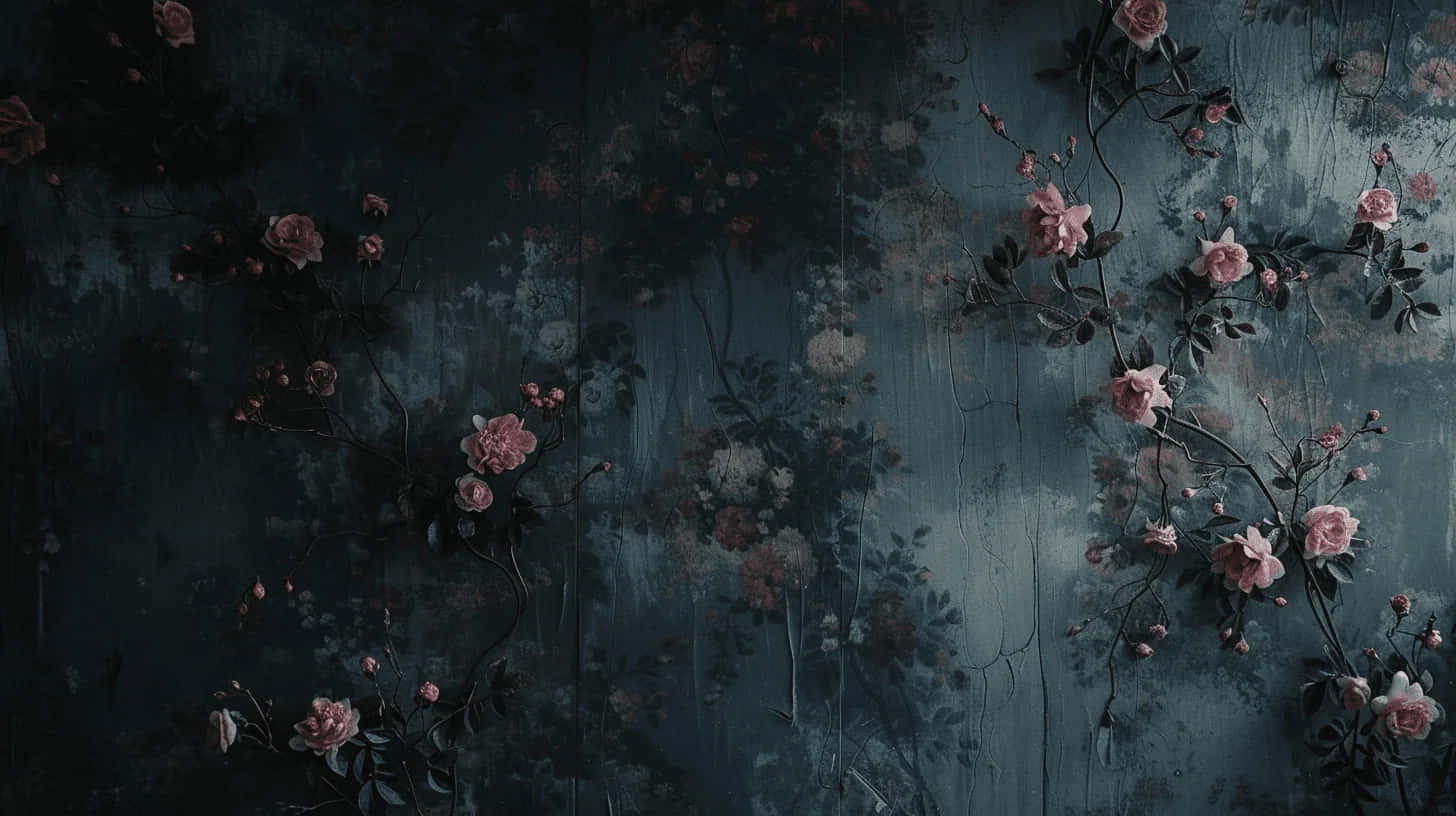 Dark Cottagecore Roses Wallpaper Wallpaper