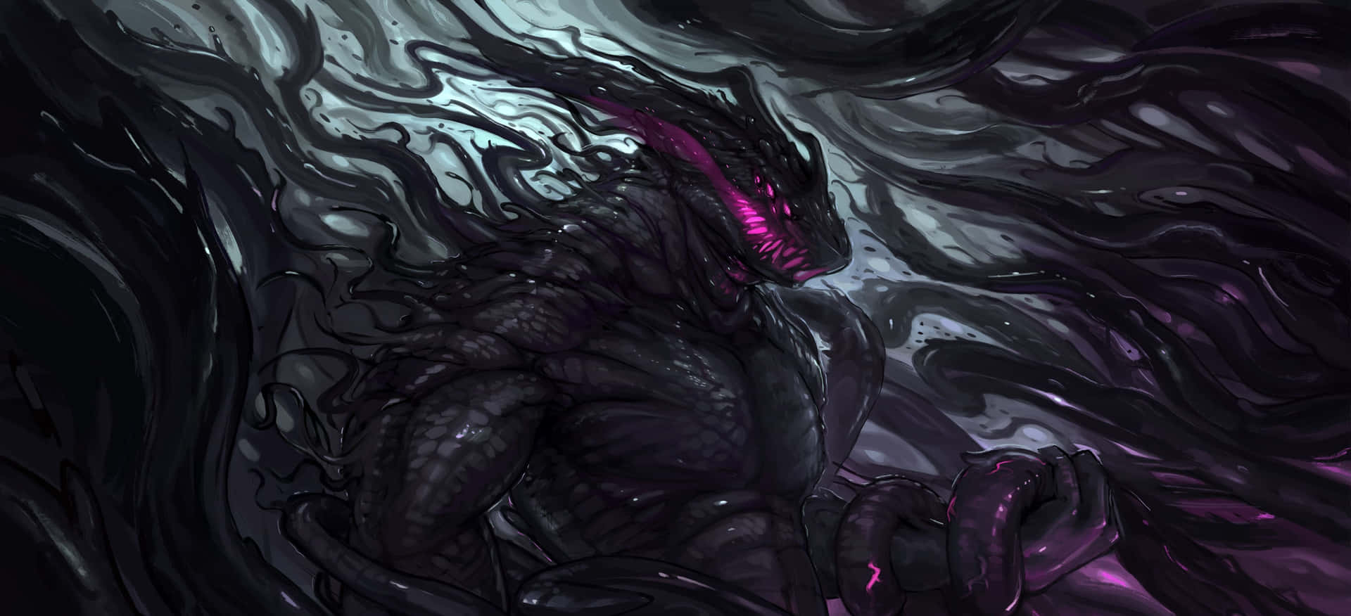 Mysterious Dark Creature in the Abyss Wallpaper
