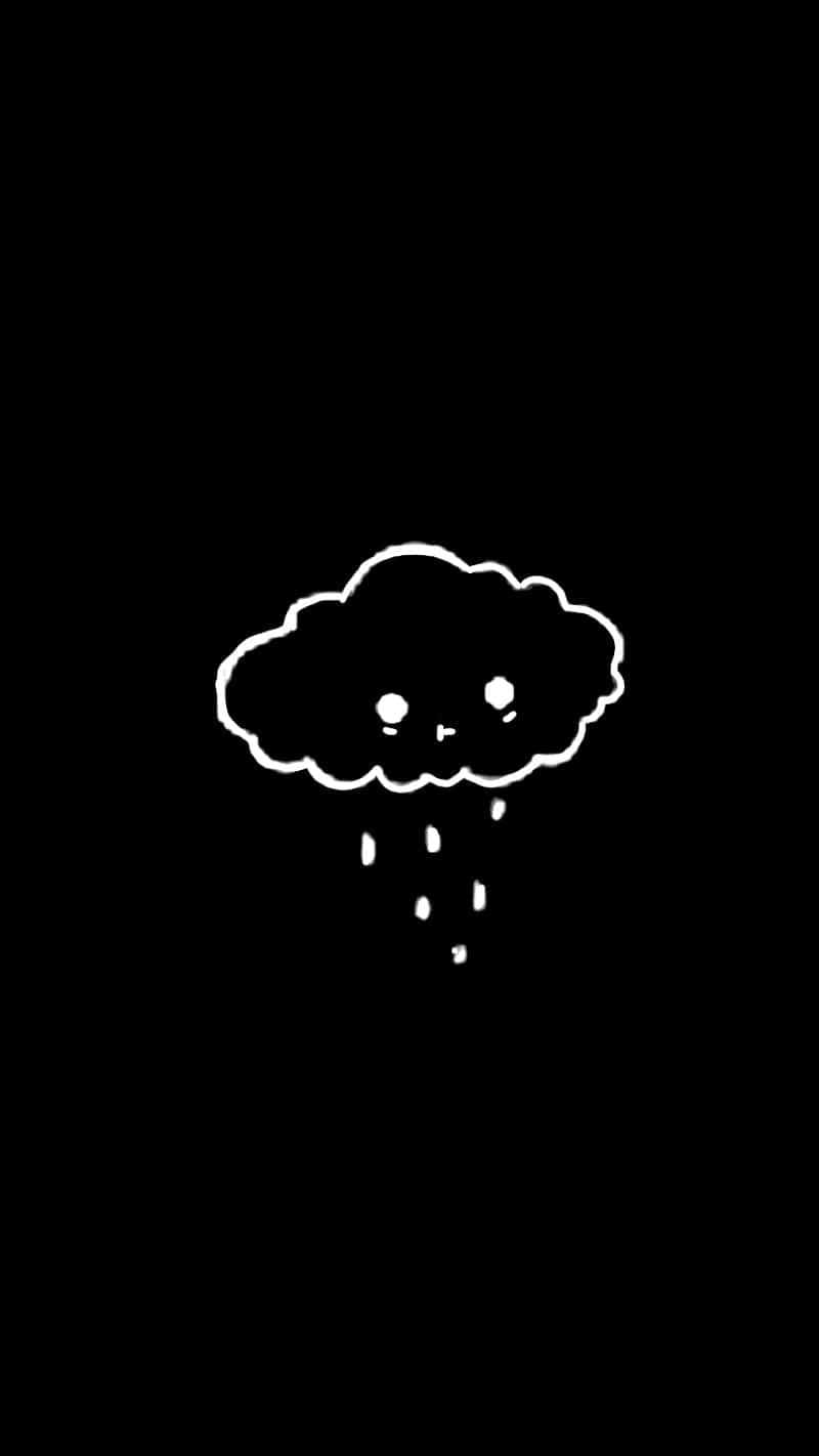 Dark Cute Crying Cloud Wallpaper