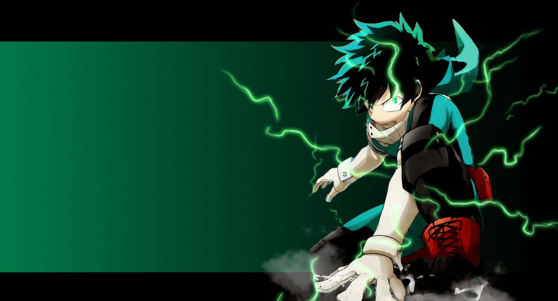 Dark Deku Electric Aura Wallpaper