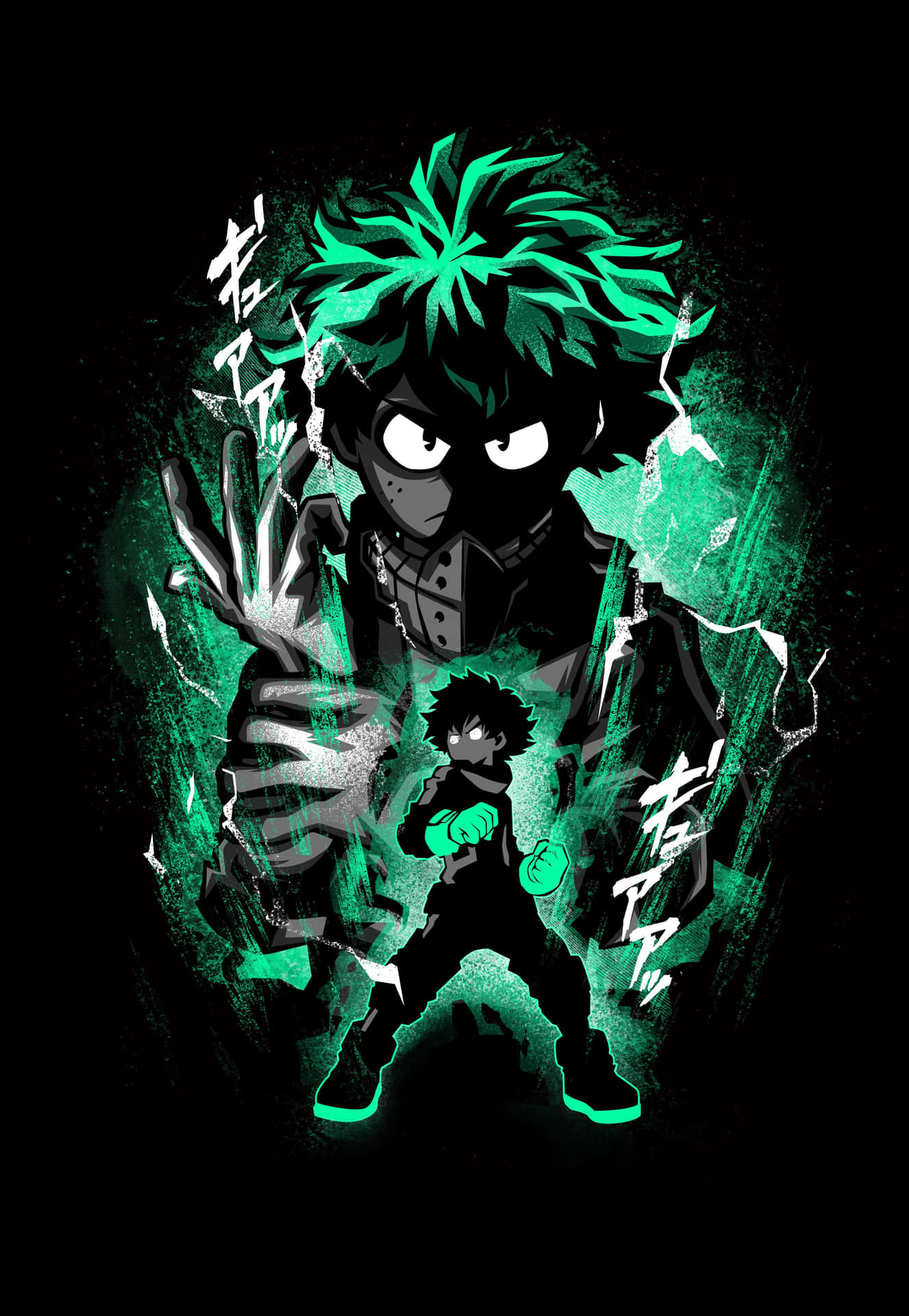 Dark_ Deku_ Glowing_ Aura_ Artwork Wallpaper