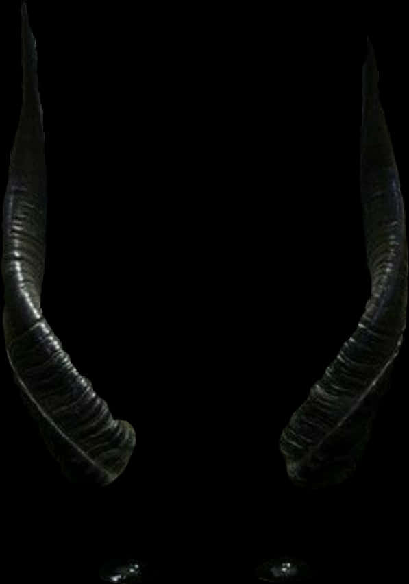 Dark Demonic Horns Isolated PNG