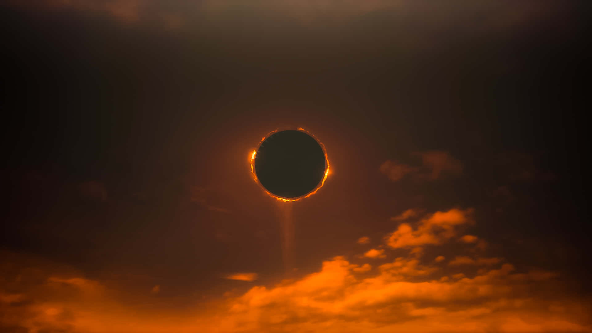 Oscuroe Deprimente Eclissi Solare Sfondo
