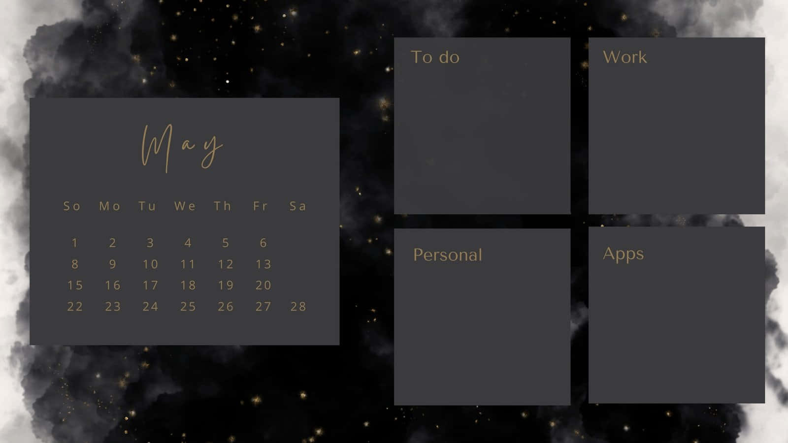 Custom Dark Desktop for Increased Productivity Wallpaper