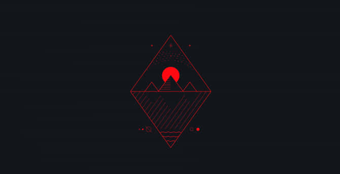 A Red Triangle On A Black Background Wallpaper