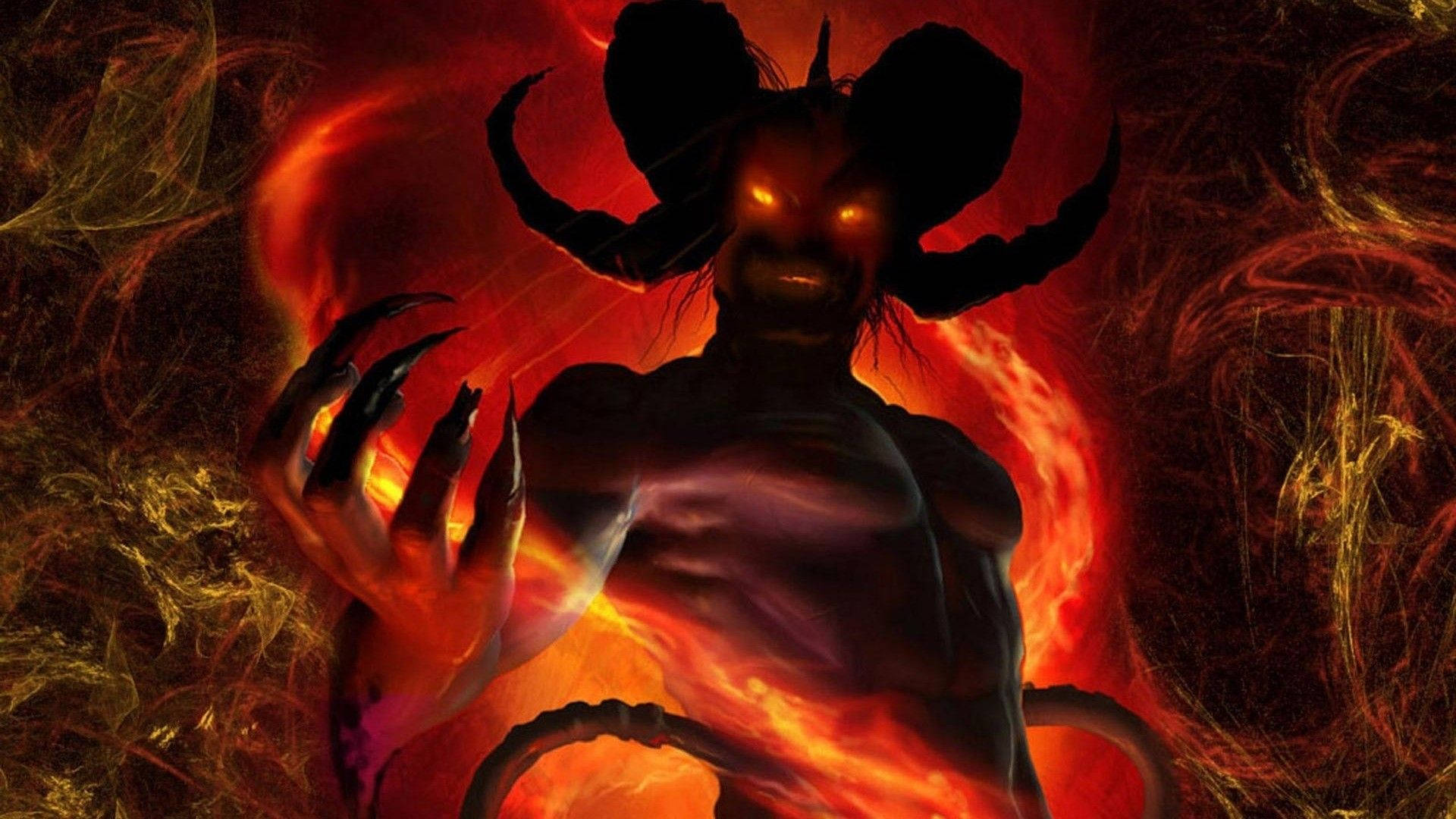 Dark Devil Silhouette Background