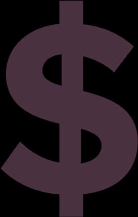 Dark Dollar Sign Graphic PNG