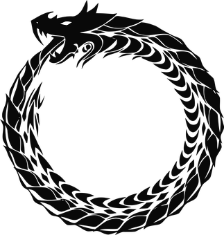 Dark Dragon Circle Art PNG