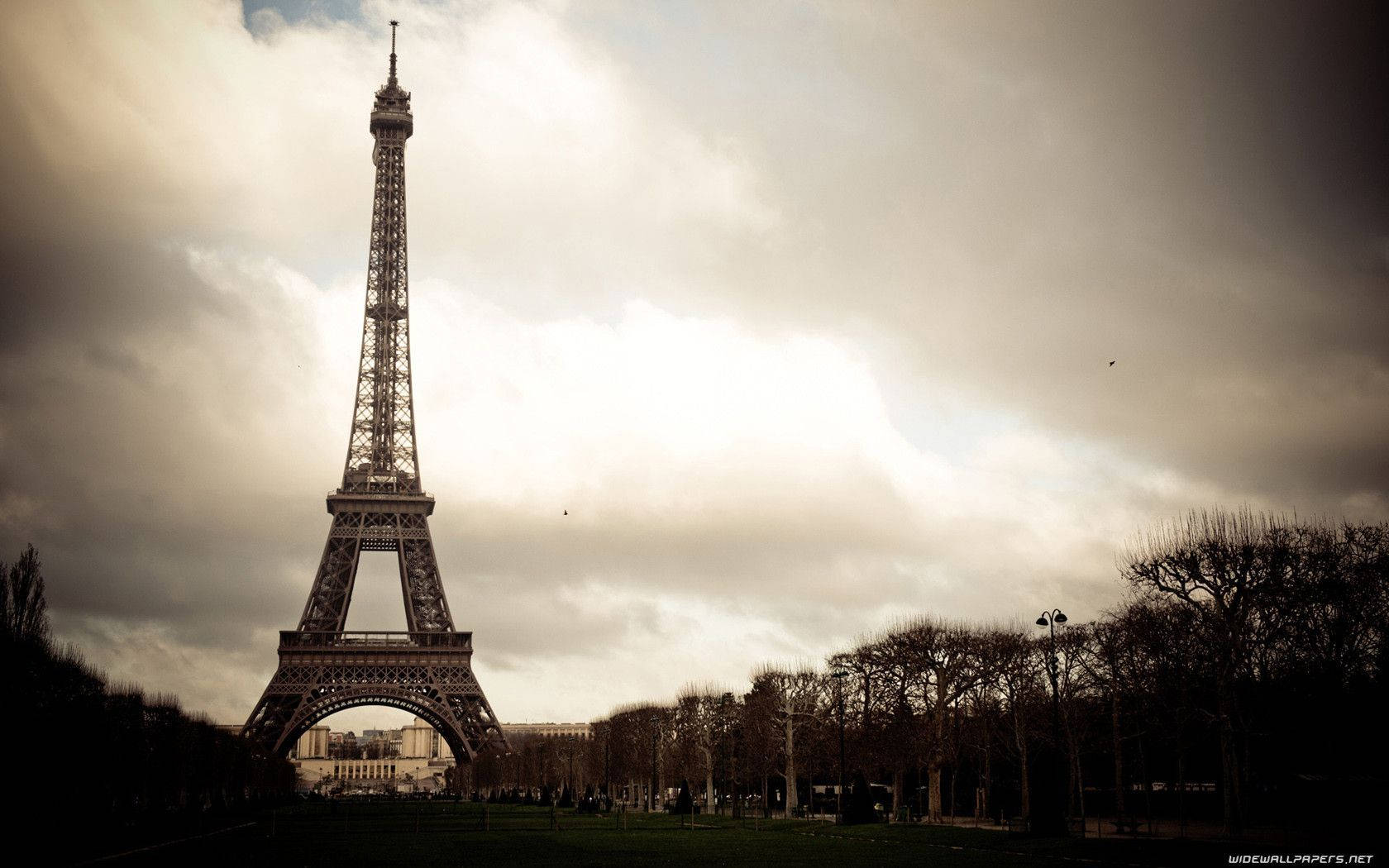 Download Dark Eiffel Tower Paris Wallpaper 