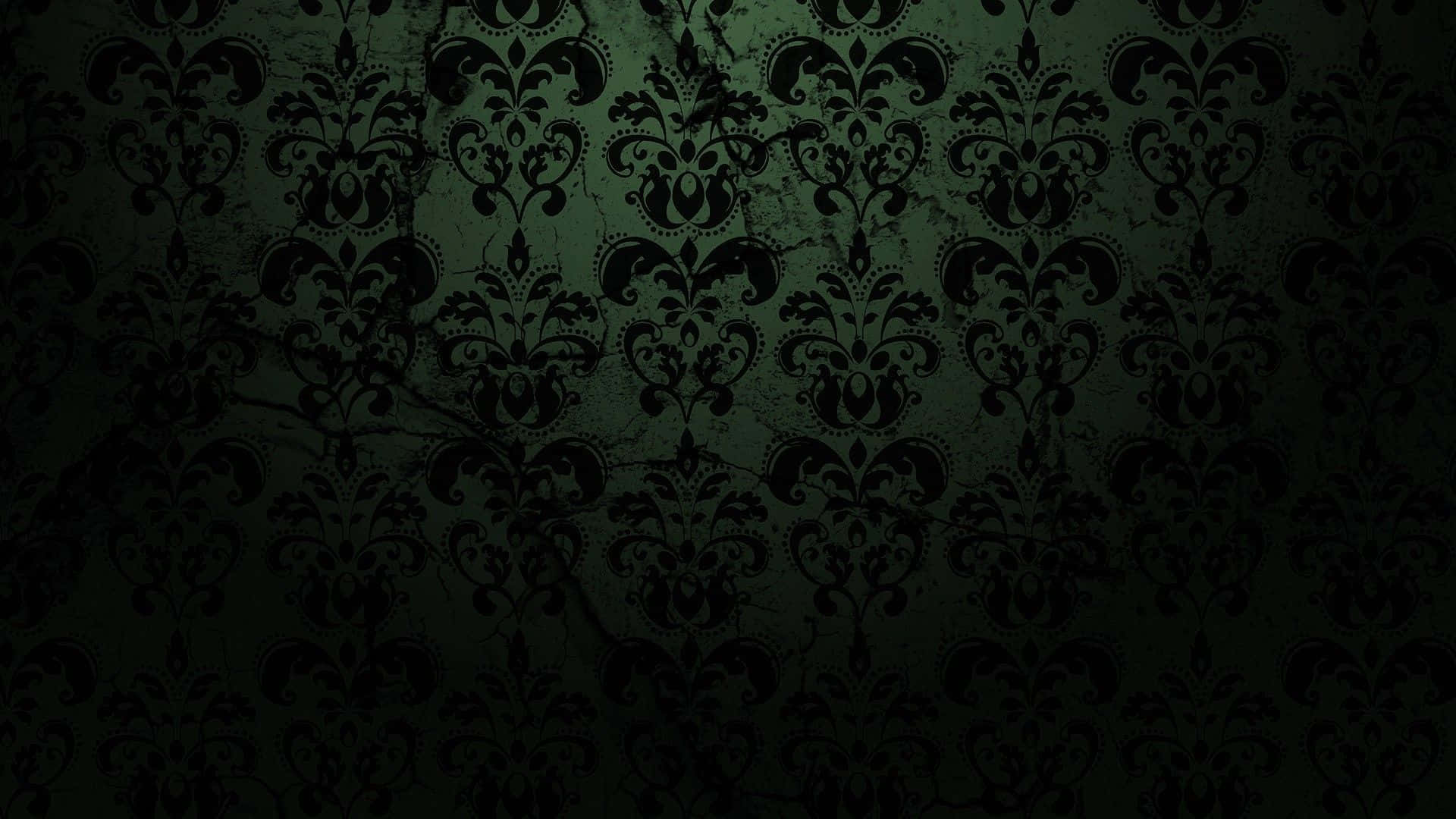 Dark Elegant Damask Pattern Wallpaper