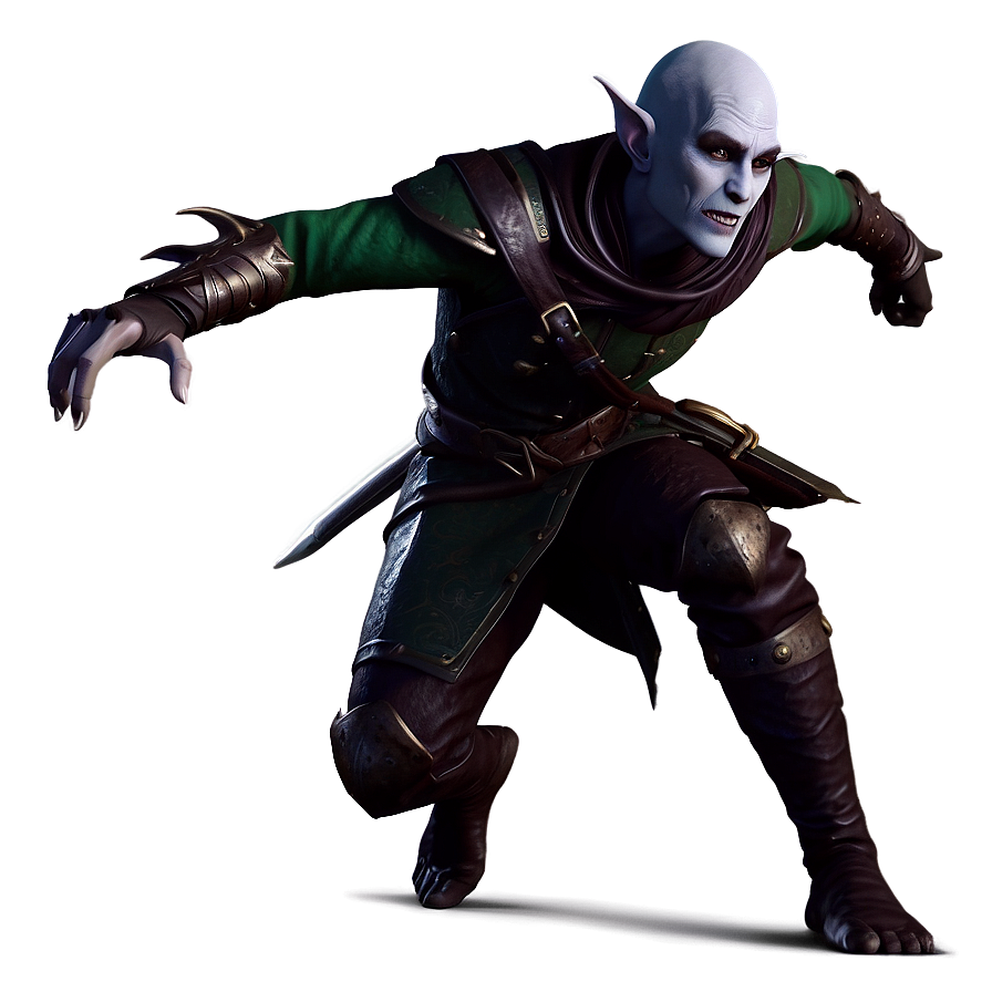 Dark Elf Rogue Sneaking Png 05232024 PNG