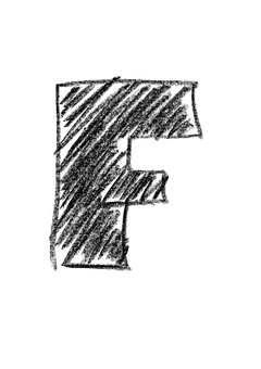 Dark F Letter Texture PNG