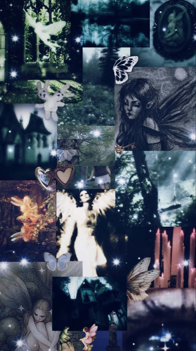 Dark_ Fairycore_ Collage Wallpaper