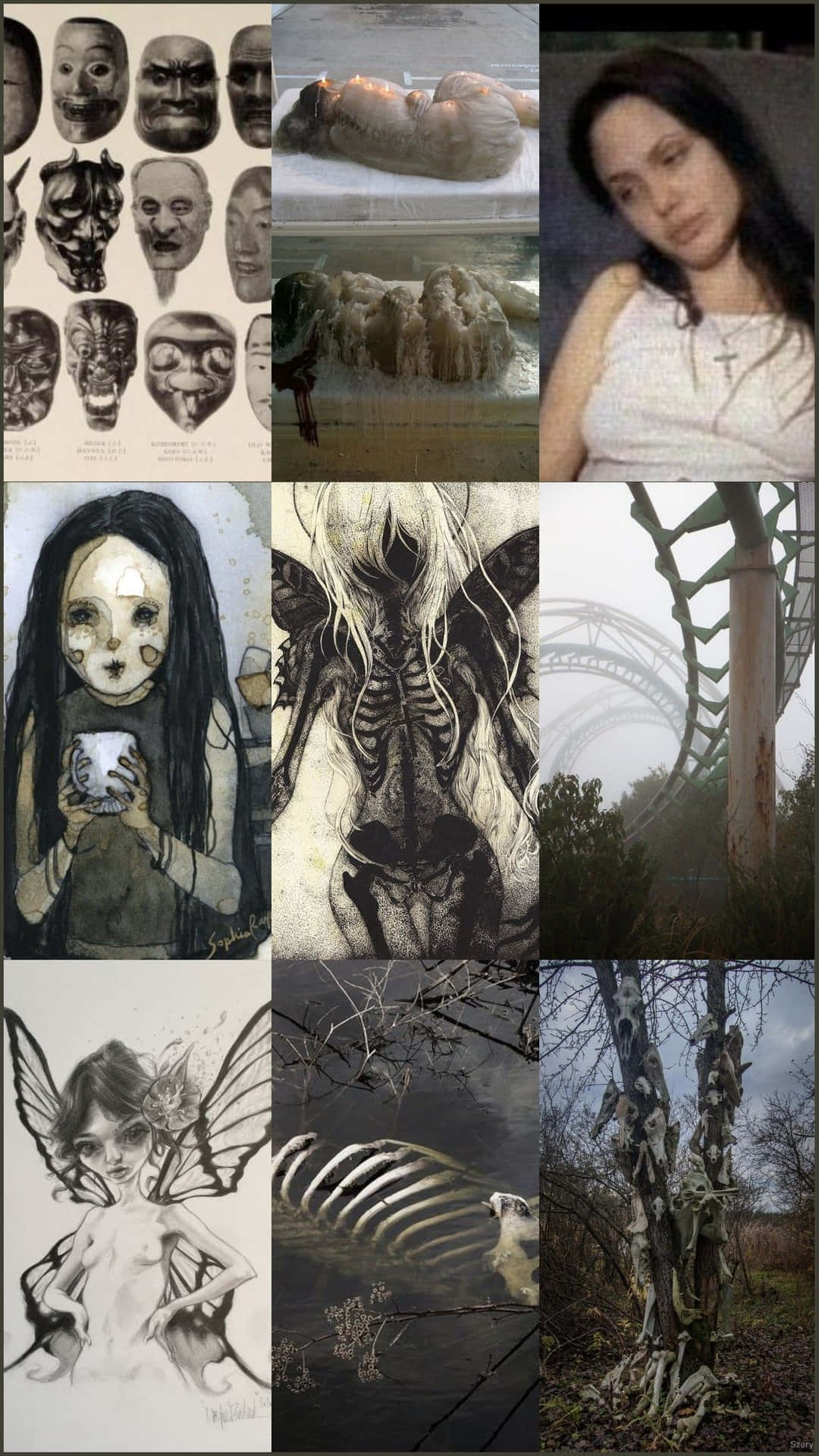 Dark_ Fairycore_ Collage Wallpaper