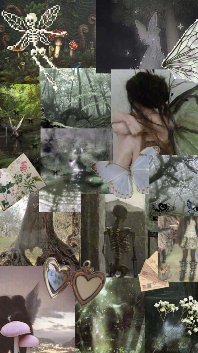 Dark Fairycore Collage Mystique Wallpaper