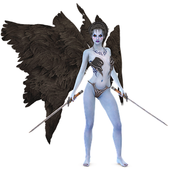 Dark Fantasy Angel Warrior PNG