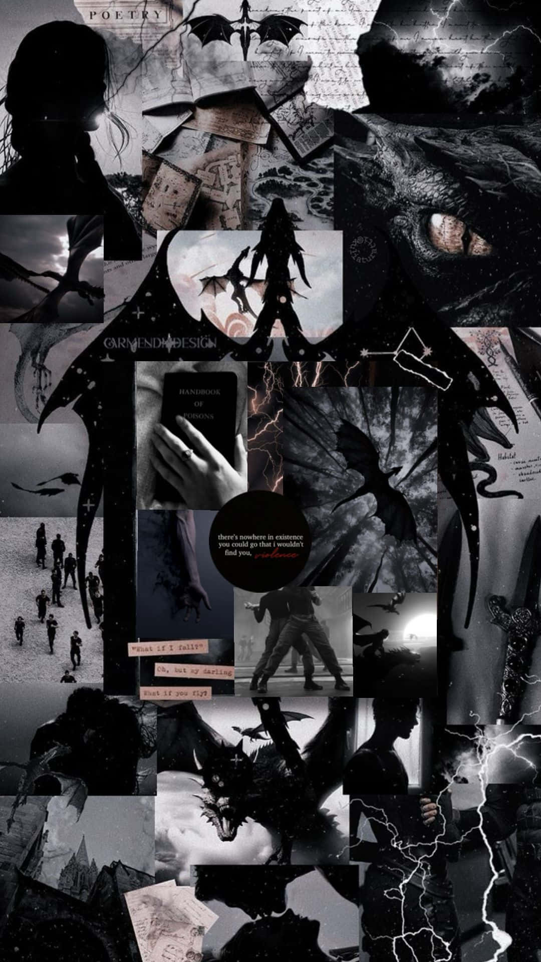 Dark Fantasy Collage Aesthetic Wallpaper