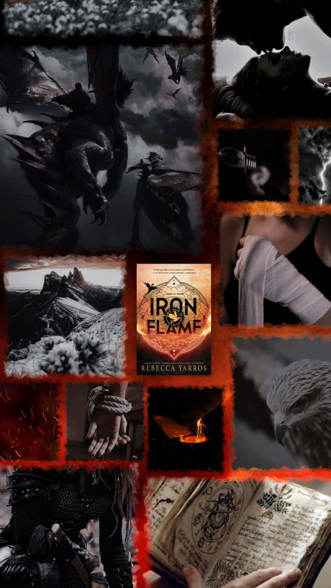 Donker_fantasie_collage_iron_flame Achtergrond