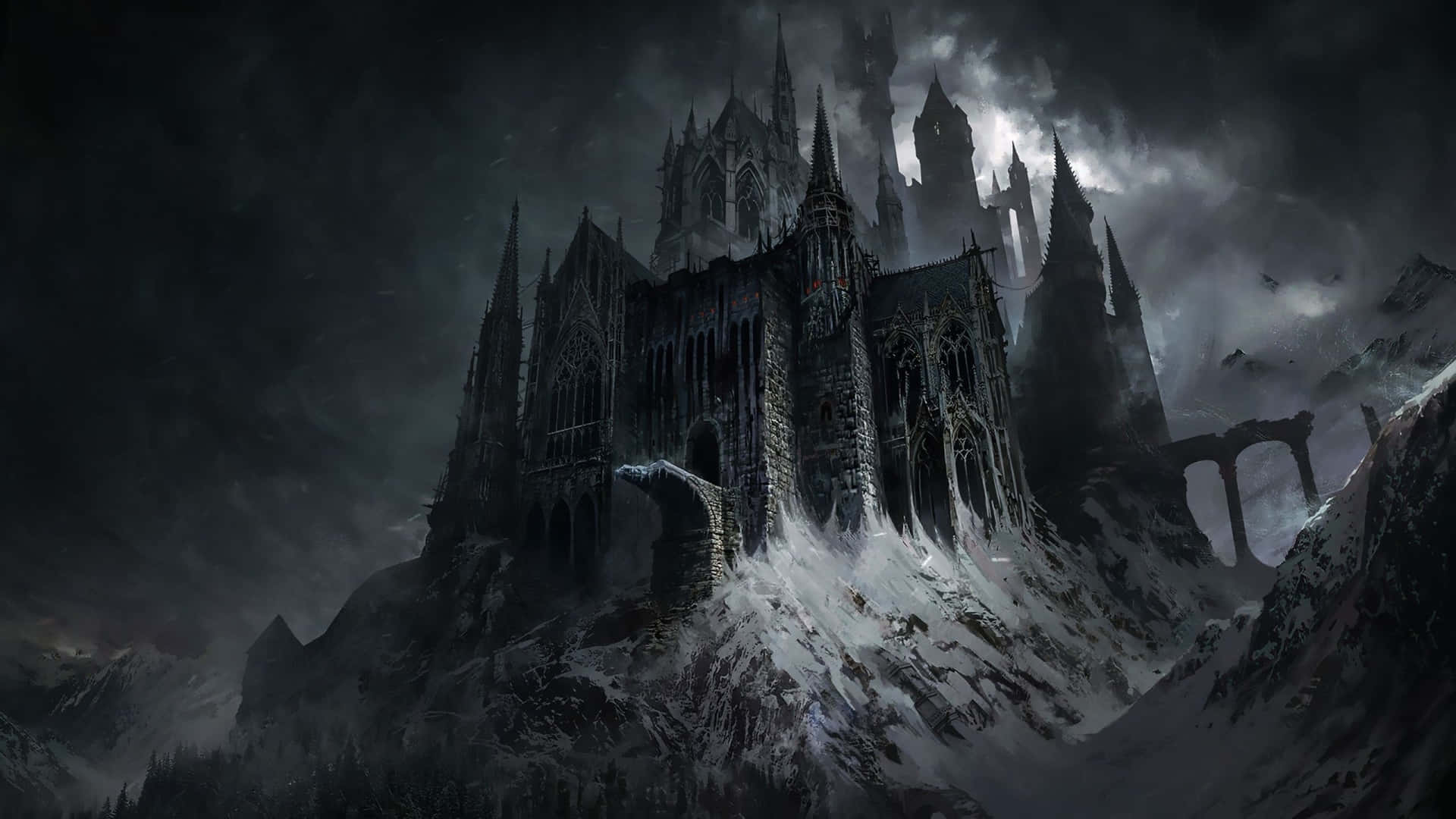 Dark Fantasy Gothic Castle Wallpaper