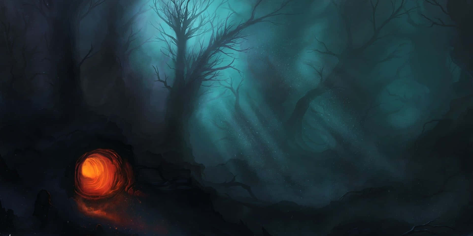 Dark Fantasy Scary Forest Wallpaper