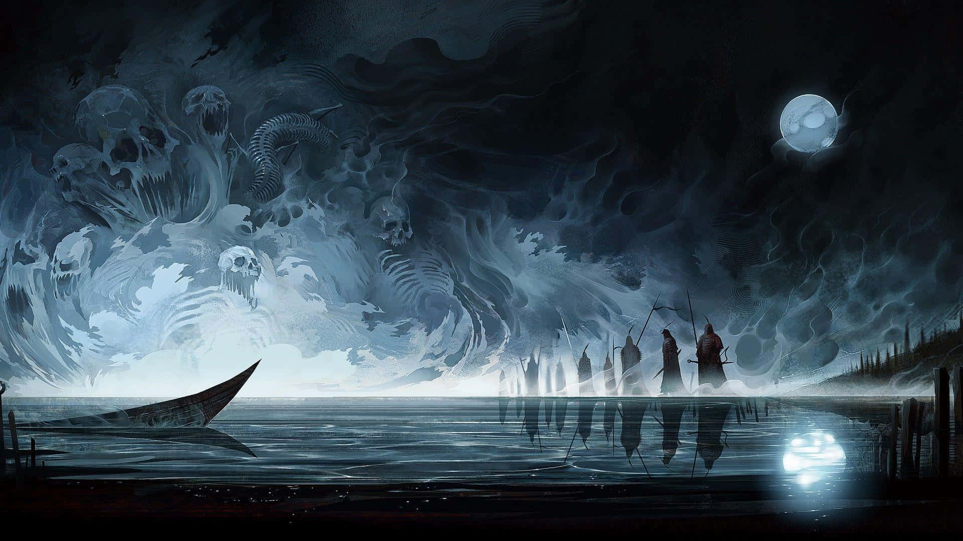 Dark Fantasy Oean Ghost Wallpaper