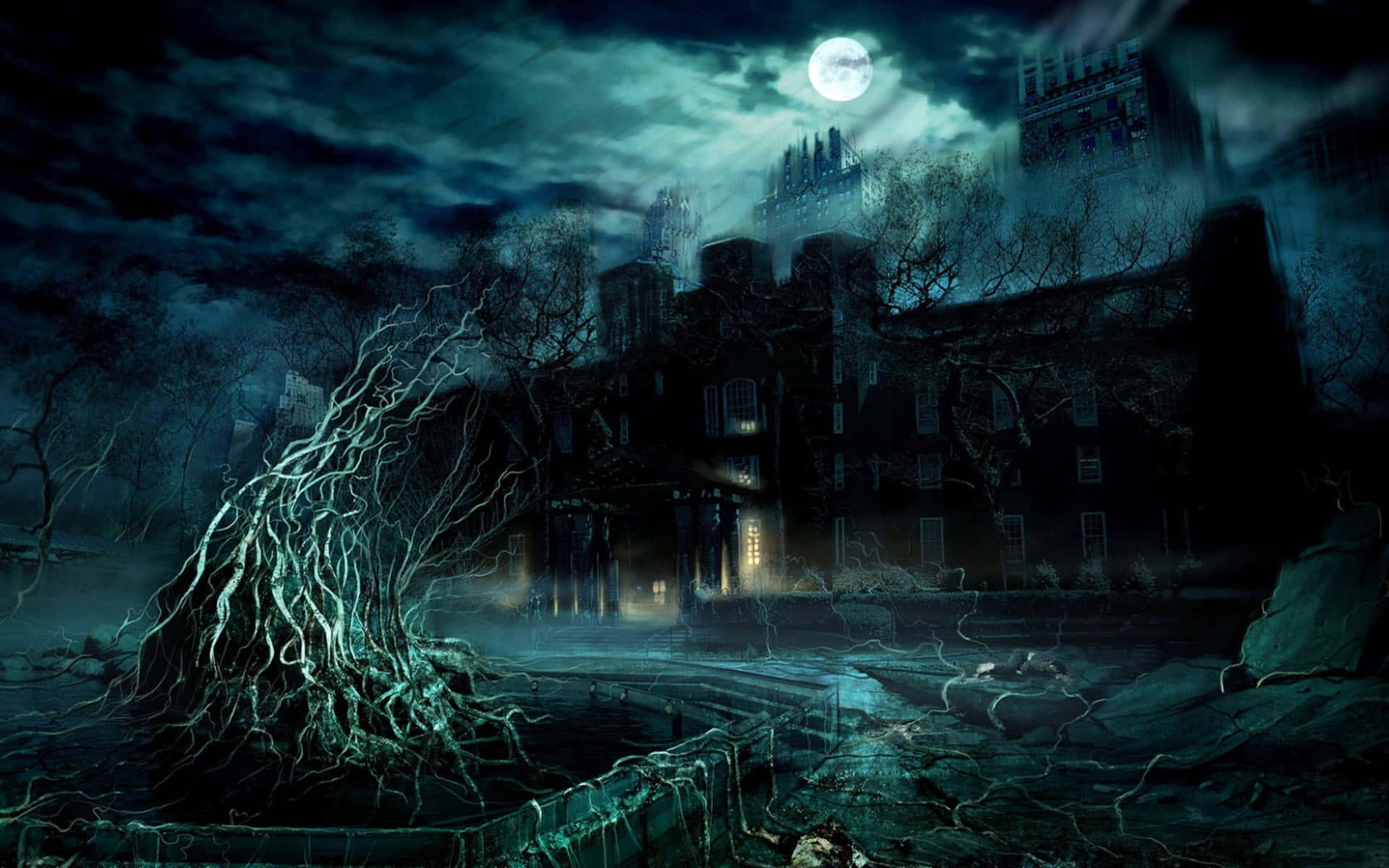 Dark Fantasy Scary Castle Wallpaper