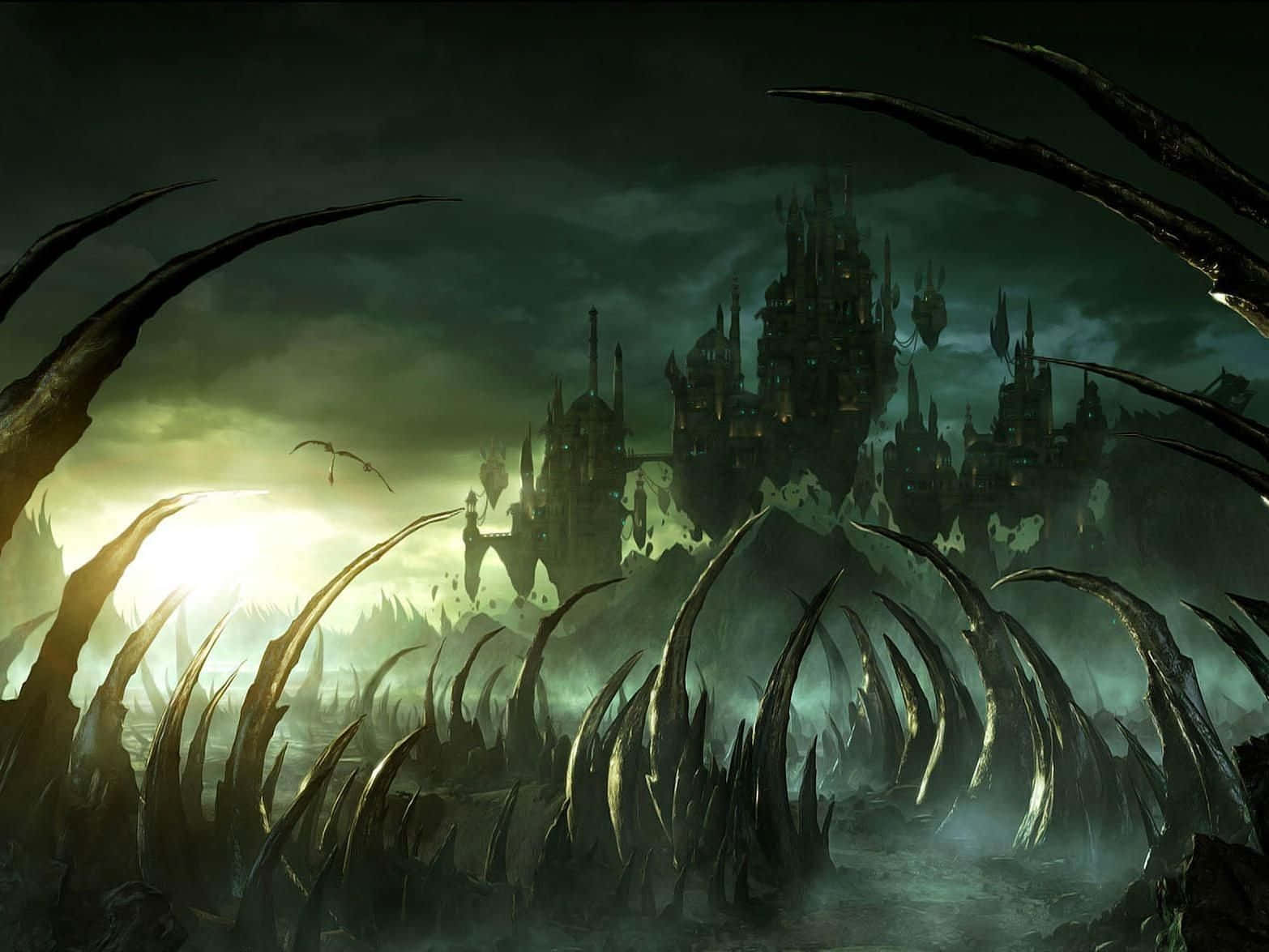 Let your imagination wander and explore the depths of dark fantasy. Wallpaper