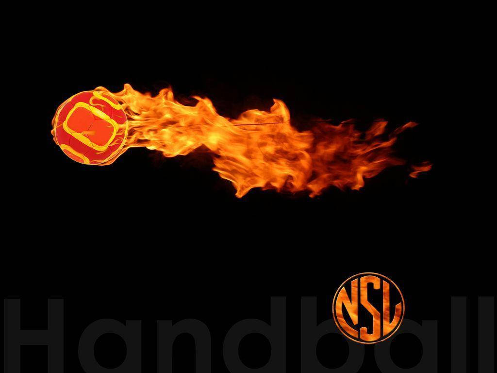 Dark Fiery Handball Art Wallpaper