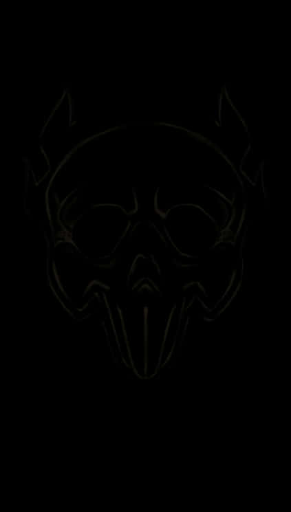 Dark Flame Skull Art PNG