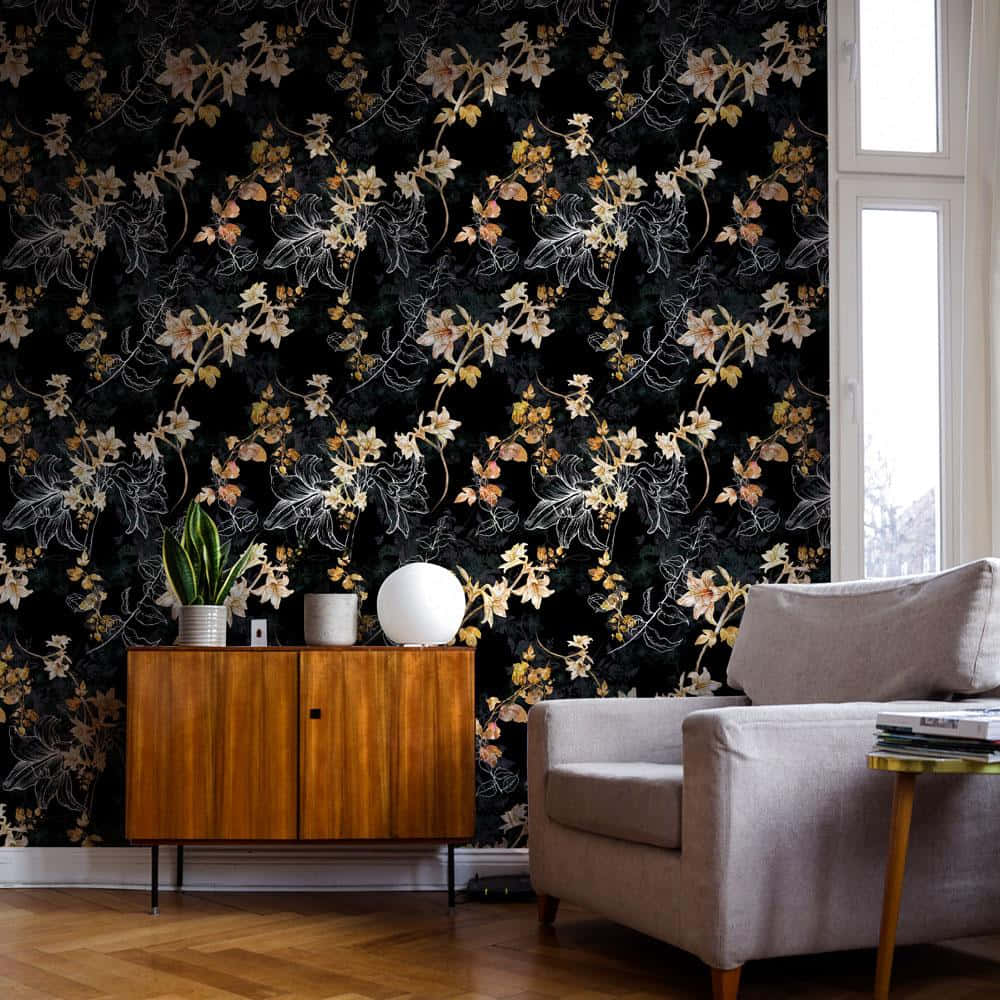 Dark Floral Elegance: A Mysterious Blooming Background
